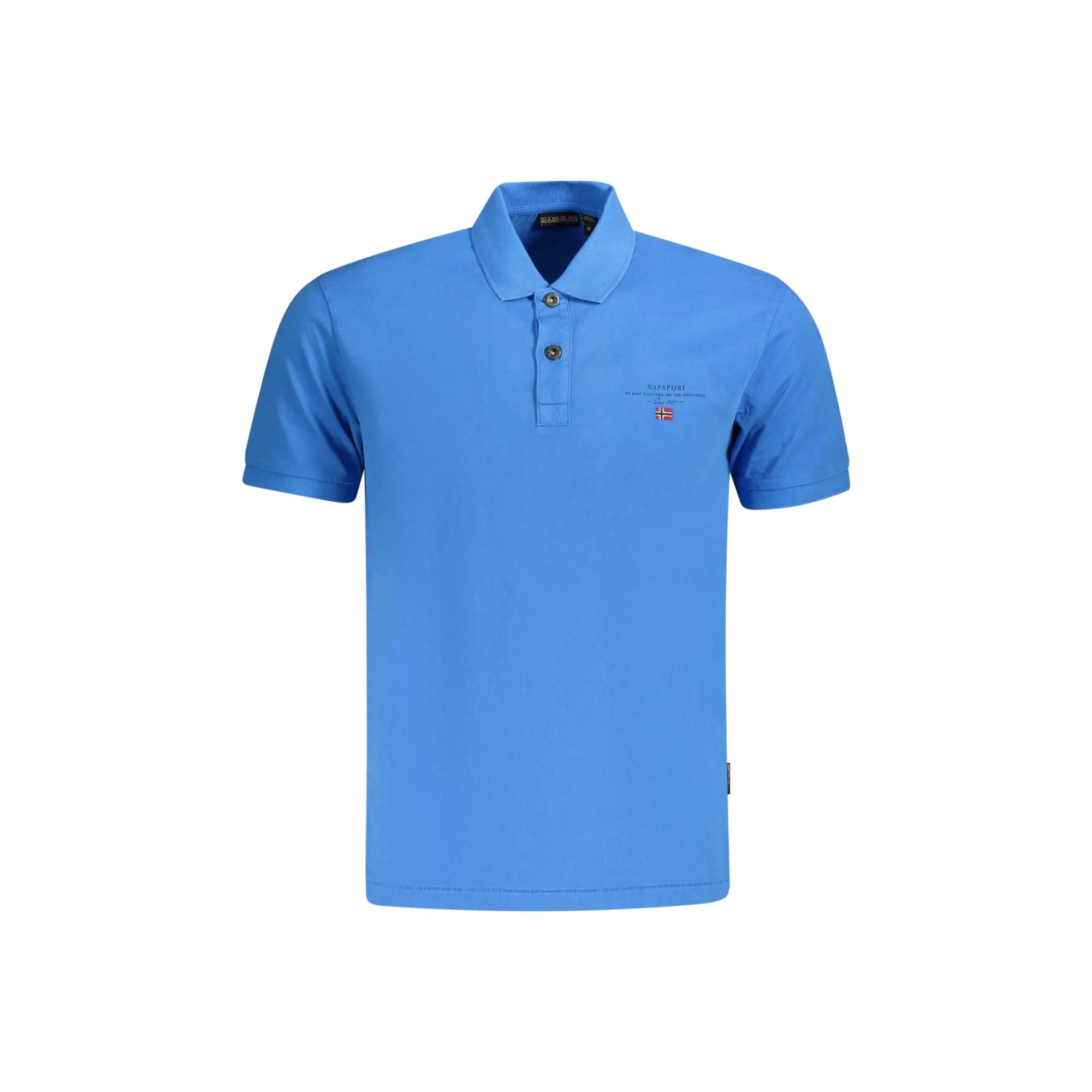 Napapijri Polo Maniche Corte Uomo Blu Stampa/Ricamo/Logo - foto prodotto